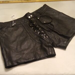 Black Leather Shorts, #35